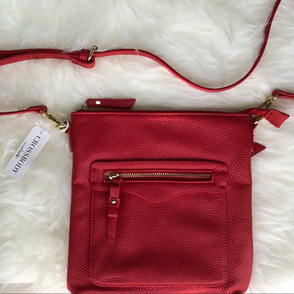 NWT Charming Charlie Red Crossbody Bag